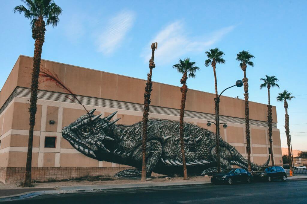 Downtown Las Vegas lizard mural