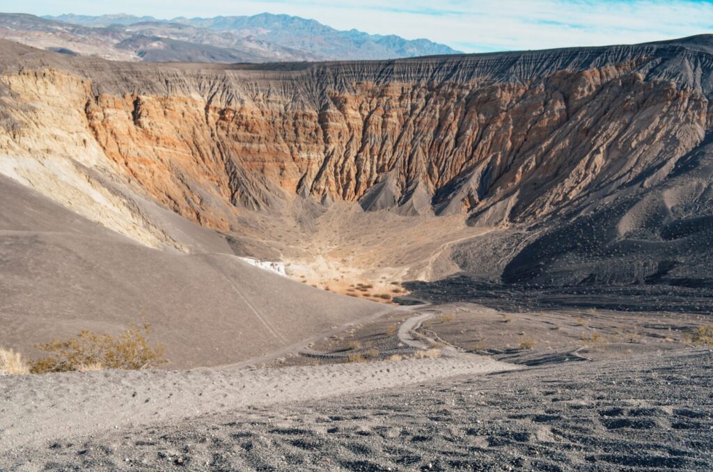 Ubehebe Crate is one of the most remote spots in Death Valley National Park, California
