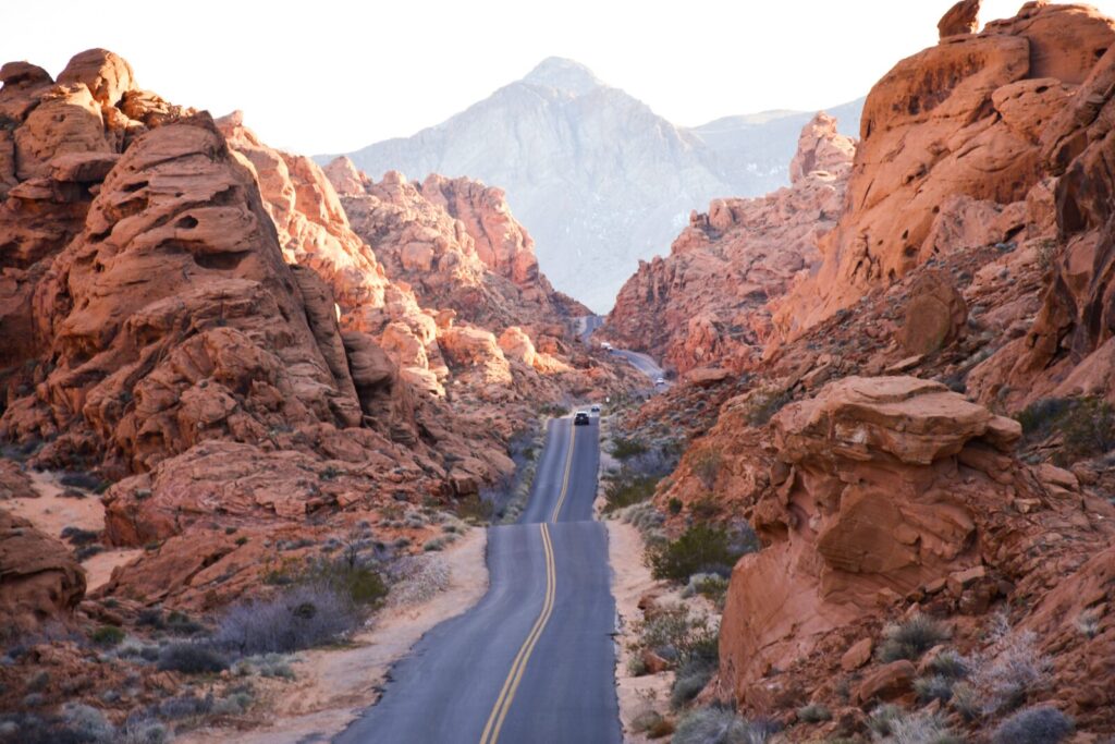 Mouse's Tank Road is one of the most scenic areas of the Valley of Fire State Park in Nevada
