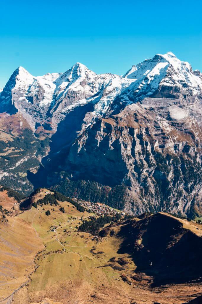 Schilthorn is a great stop on a Swiss itinerary that boasts amazing views of Eiger, Monch and Jungfrau. 