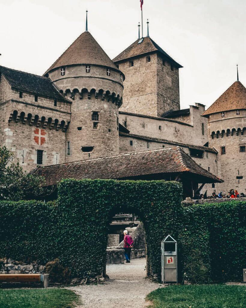 Castle de Chillon, Switzerland is one of the most beautiful castles in Europe
