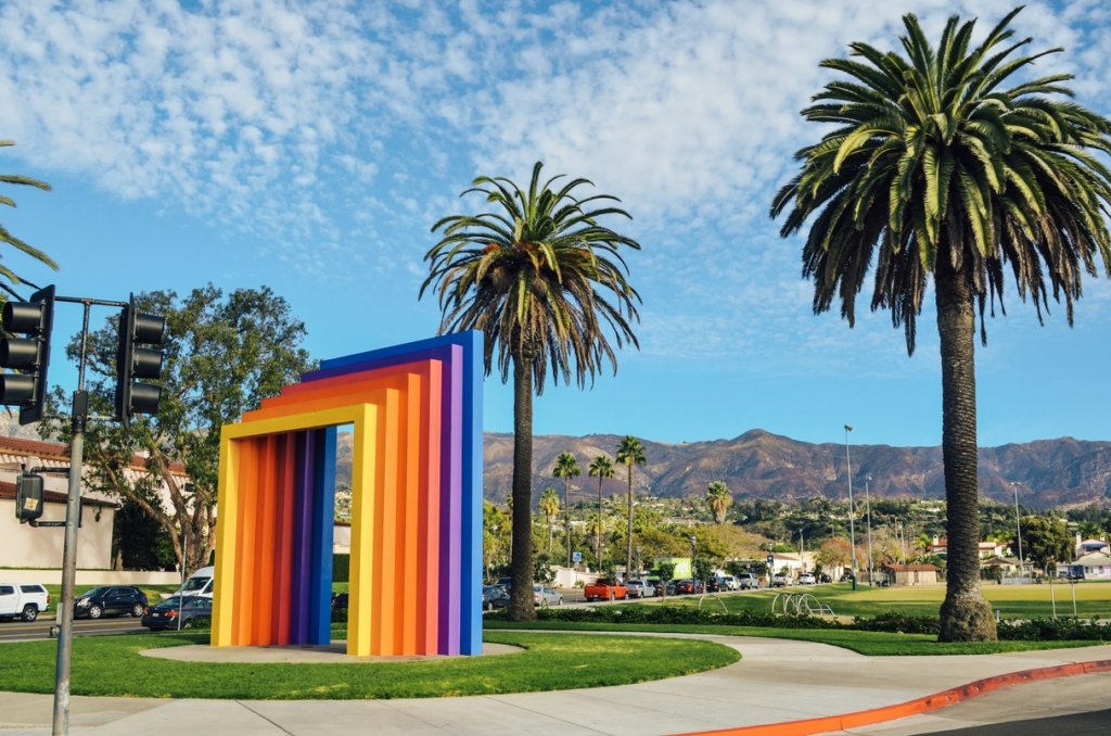 Chromatic Gate is a popular place for taking photos in Santa Barbara.