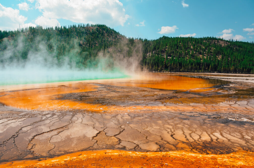 Grand Prismatic Spring is one of the most popular stops in Yosemite National Park.