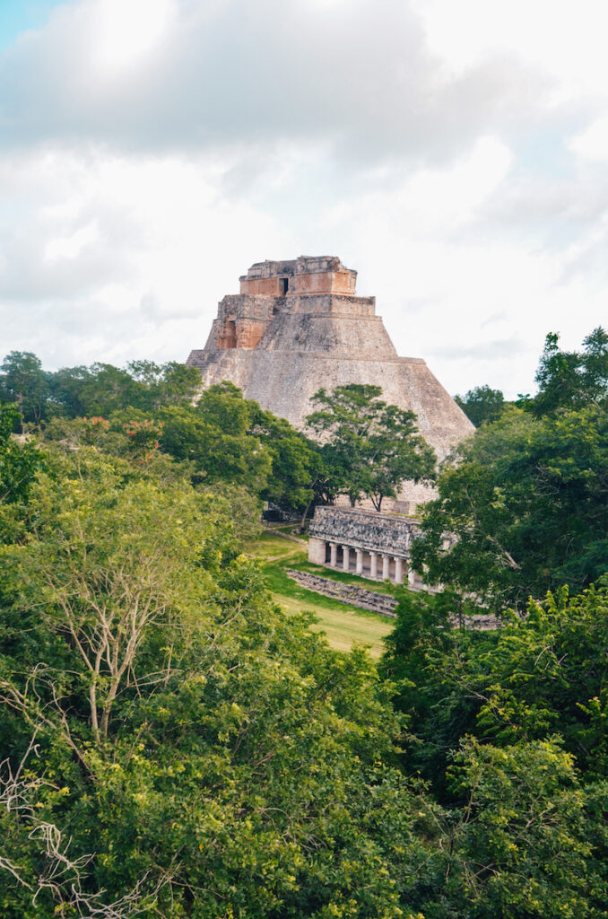 Visiting ruins of Uxmal in Yucatan