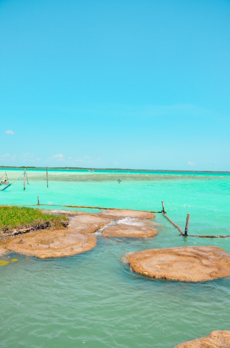 Bacalar Lagoon is one of the most beautiful places in the Yucatan Peninsula thanks to its stunning colors.
