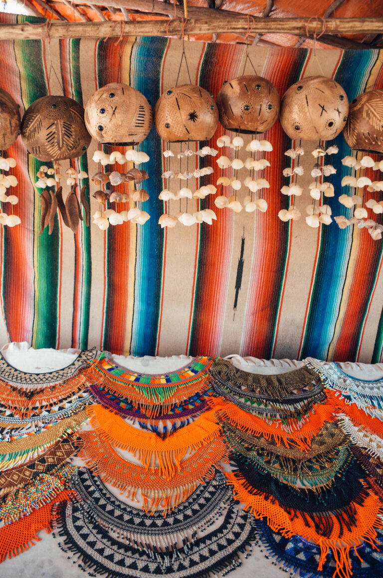 Shopping for souvenirs in Mahahual, Mexico