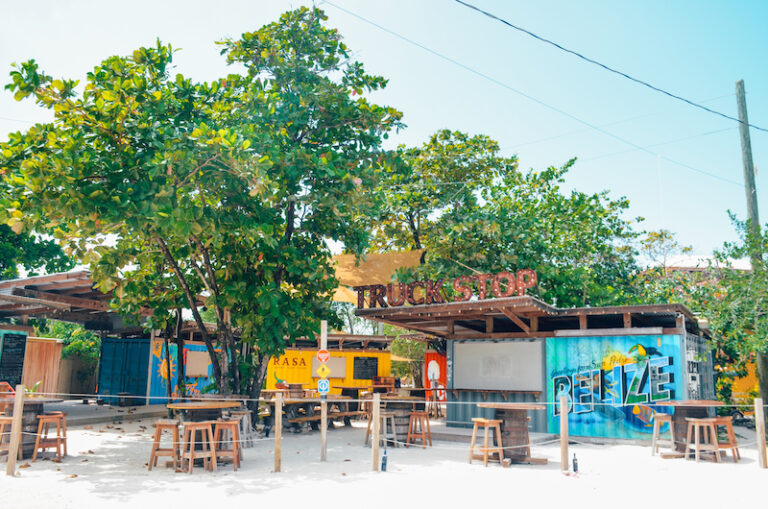 Truck Stop is one of the best places to eat on Ambergris Caye, Belize.
