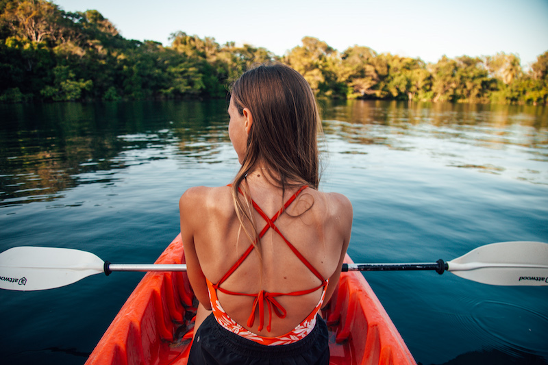 Renting a kayak is one of the best things to do in Bacalar Mexico