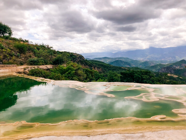 Hierve El Agua is one of the best things to do in Mexico for adventure lovers