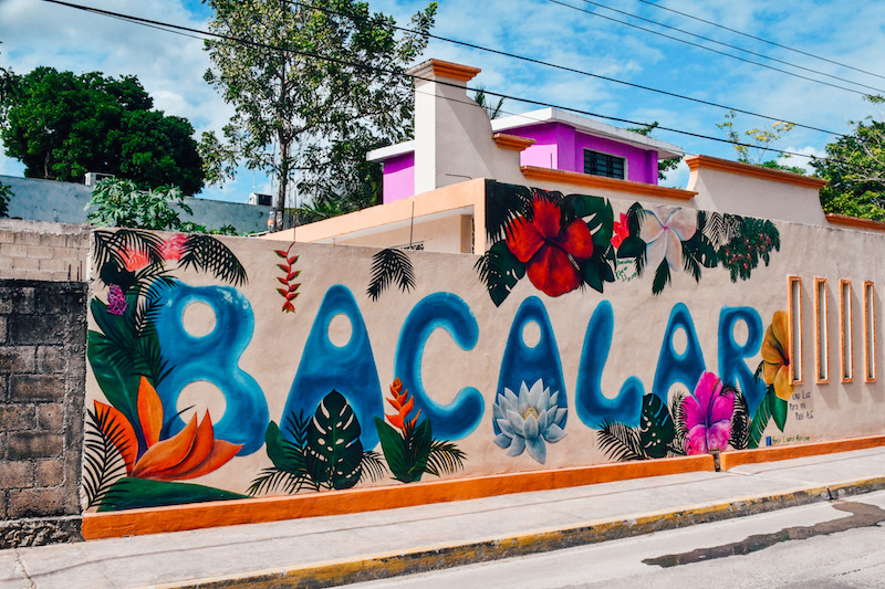 Bacalar has many graffiti that are perfect for taking photos.