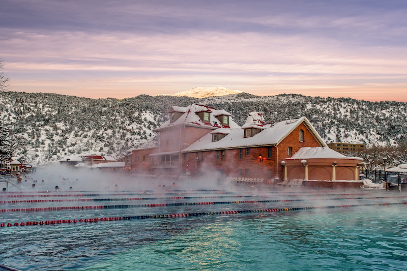 Glenwood Hot Springs Resorts is where you can find the most popular Colorado Hot Springs that you can visit in winter 