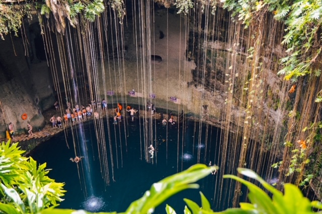 A visit to Cenote Ik Kil is best combined with a stop at Chichen Itza, one of the Seven Wonders of the World.