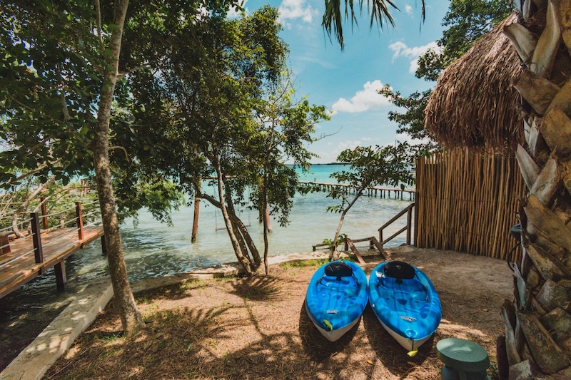 Best hotels in Bacalar offer activities like kayaking and paddle boarding
