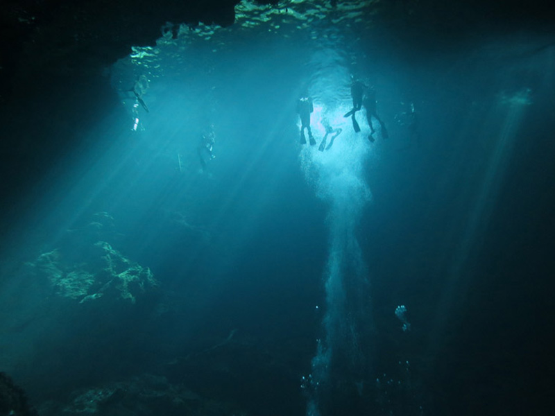 Cenote El Pit is one of the most popular diving cenotes near Tulum.