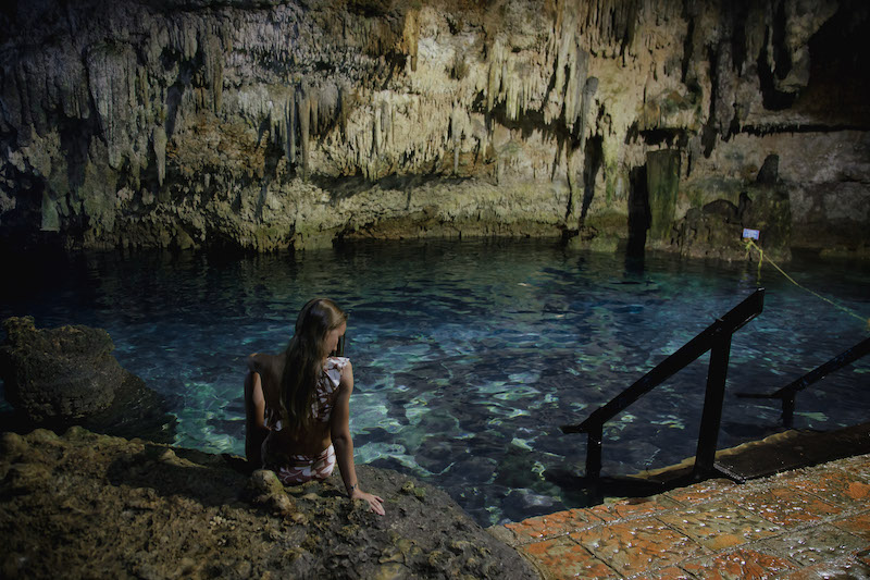 Some of the best Cancun excursions include stops in cenotes where you can swim and snorkel.