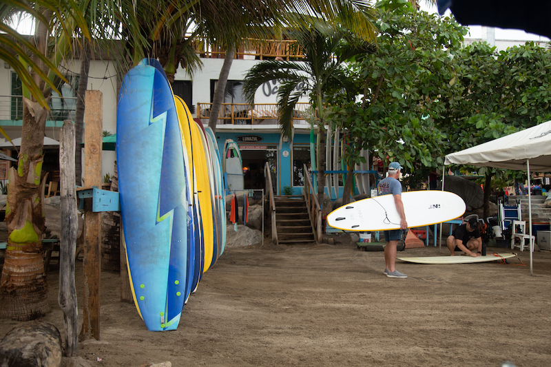 Sayulita is one of the best surfing places in Mexico popular with beginners.