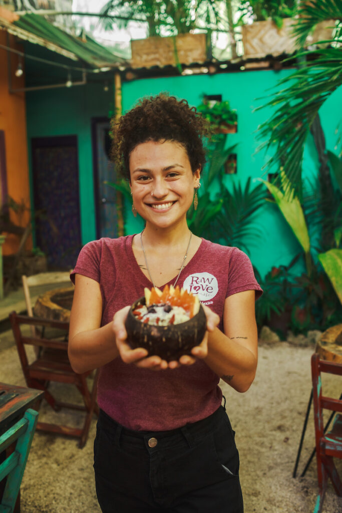Raw Love is one of the best restaurants in Tulum Hotel Zone for gluten free and vegan food
