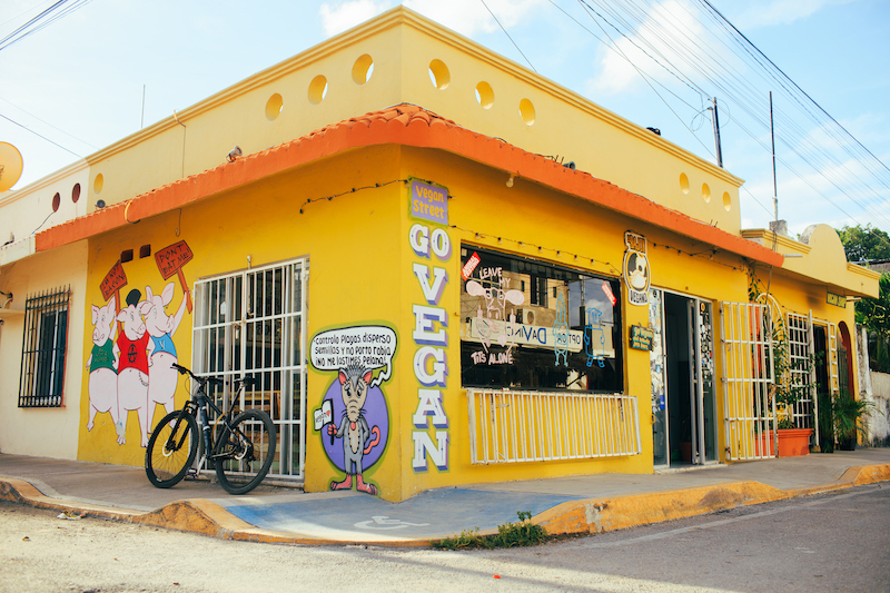 El Bacon is one of the best vegan restaurants in Tulum that serves several types of tacos.