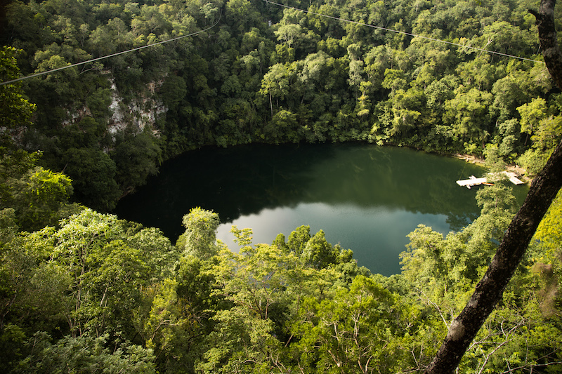 Located in Campeche, San Miguel Colorado is one of the least visited cenotes in Yucatan