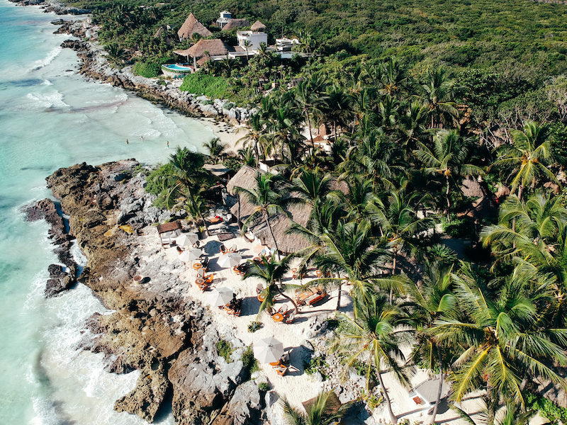 Tulum Hotel Zone is home to some of the most photogenic beaches in Tulum where you can find gorgeous hotels
