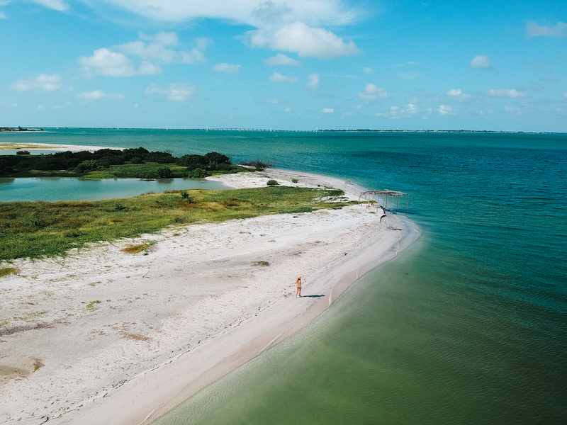 Located in Campeche, Isla Aguada is a hidden gem of Yucatan Peninsula that is famous for its dolphins and pristine beaches.