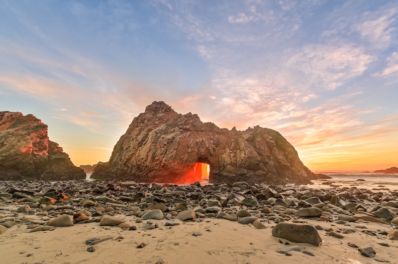 Pfeiffer Beach is one of the most popular stops on a classic Big Sur road trip