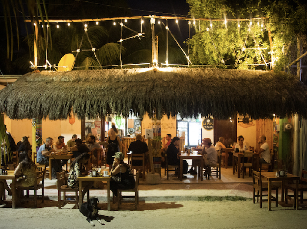 La Pinsa is one of the most popular casual Holbox restaurants that has the best pizza on the island 