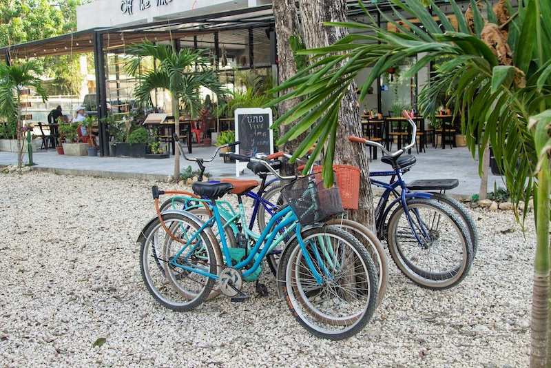 Renting a bicycle in Tulum is a perfect way to get around Aldea Zama 