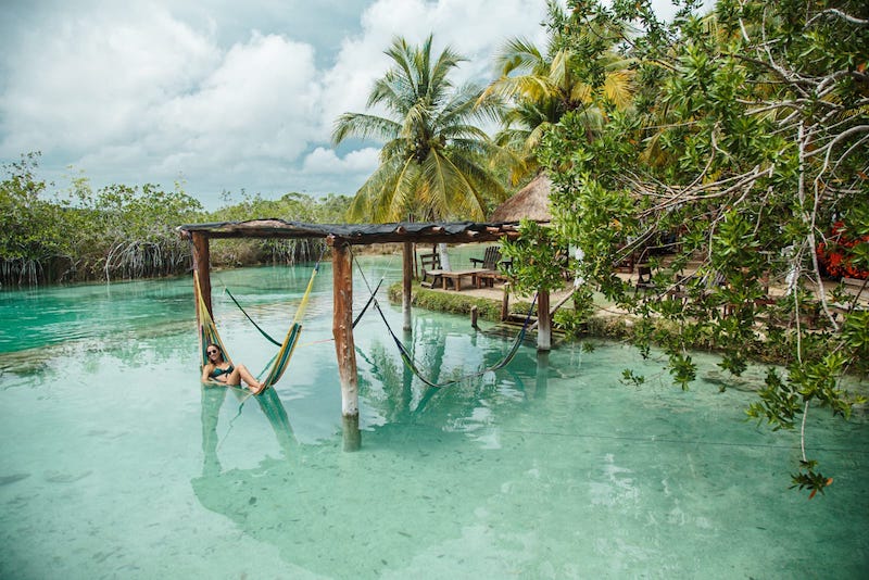 Los Rapidos Bacalar is one of the most beautiful places to visit in Yucatan Peninsula.