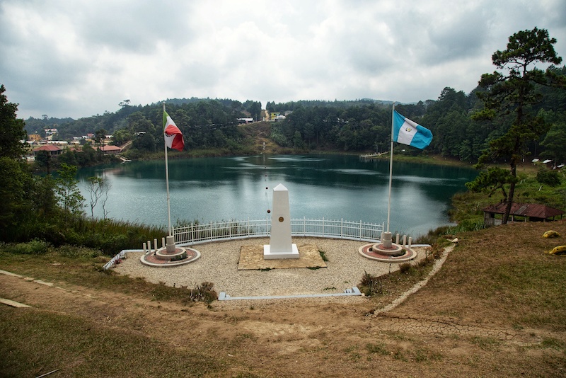 Lagunas Internacional is a small lake on the border of Mexico and Guatemala located in Chiapas.