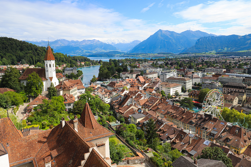 Thun Castle is one of the most popular landmarks in Switzerland's Bernese Oberland