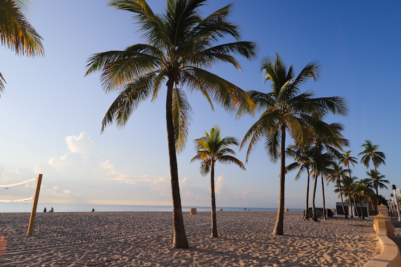 Enjoying the beach is one of the best things to do in Hollywood Beach, Florida