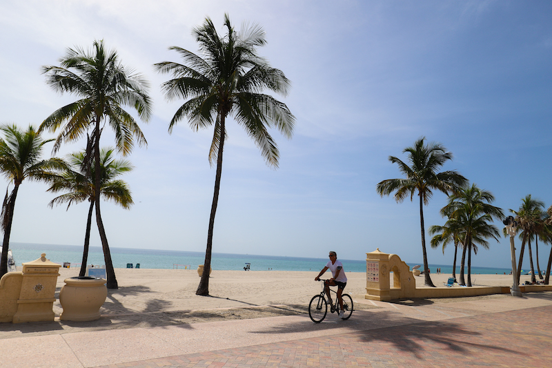 Hollywood Beach Boardwalk boasts one of the best beaches in South Florida