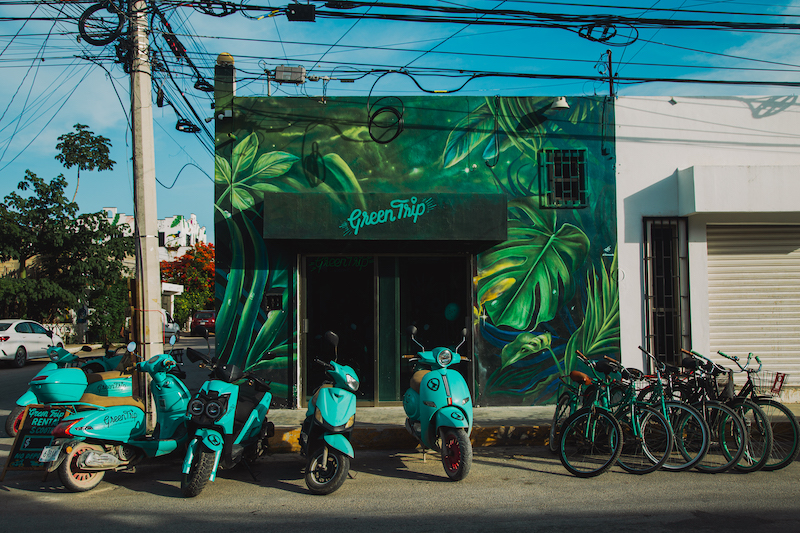 Renting a scooter in Tulum